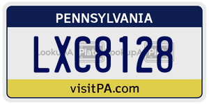 LXC8128  license plate in PA