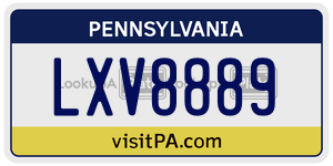LXV8889  license plate in PA