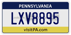 LXV8895 license plate in Pennsylvania
