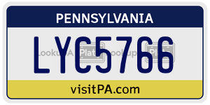 LYC5766  license plate in PA