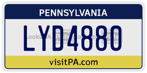 LYD4880  license plate in PA