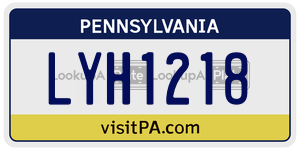 LYH1218 license plate in Pennsylvania