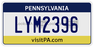 LYM2396 license plate in Pennsylvania