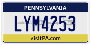 LYM4253  license plate in PA