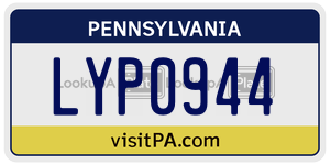LYP0944  license plate in PA