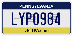 LYP0984  license plate in PA