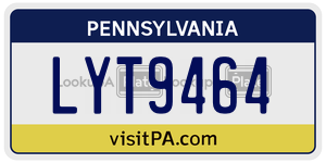 LYT9464 license plate in Pennsylvania