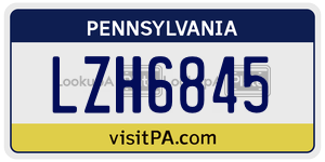 LZH6845  license plate in PA