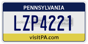 LZP4221  license plate in PA