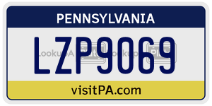 LZP9069 license plate in Pennsylvania
