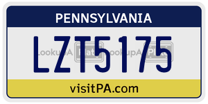 LZT5175  license plate in PA