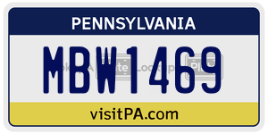 MBW1469  license plate in PA