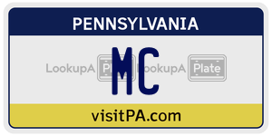 MC license plate in Pennsylvania