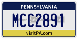 MCC2891  license plate in PA
