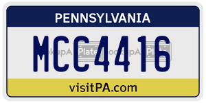 MCC4416 license plate in Pennsylvania
