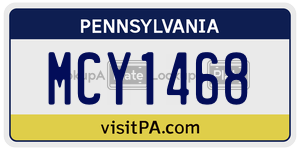MCY1468  license plate in PA