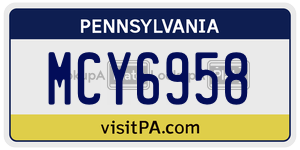 MCY6958  license plate in PA