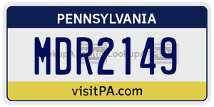 MDR2149  license plate in PA