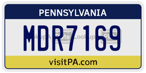 MDR7169  license plate in PA