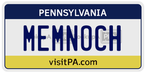MEMNOCH  license plate in PA