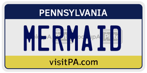 MERMAID  license plate in PA