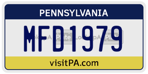 MFD1979  license plate in PA
