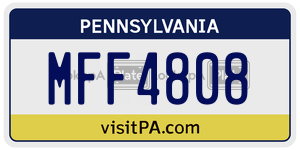 MFF4808  license plate in PA