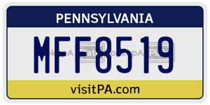 MFF8519  license plate in PA