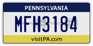 MFH3184 license plate in Pennsylvania