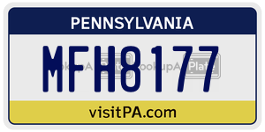 MFH8177  license plate in PA