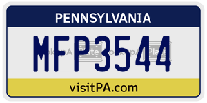 MFP3544  license plate in PA