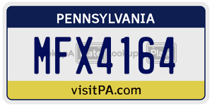 MFX4164  license plate in PA