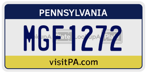 MGF1272  license plate in PA