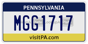 MGG1717  license plate in PA