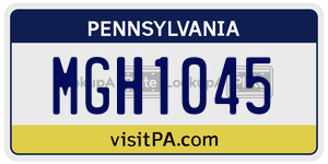 MGH1045  license plate in PA