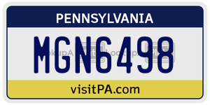 MGN6498  license plate in PA