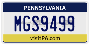 MGS9499  license plate in PA