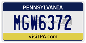 MGW6372  license plate in PA