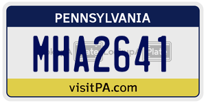 MHA2641  license plate in PA