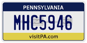 MHC5946  license plate in PA