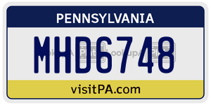 MHD6748  license plate in PA