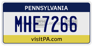 MHE7266 license plate in Pennsylvania