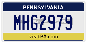 MHG2979 license plate in Pennsylvania