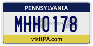 MHH0178  license plate in PA