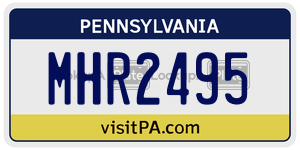 MHR2495  license plate in PA
