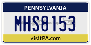 MHS8153  license plate in PA