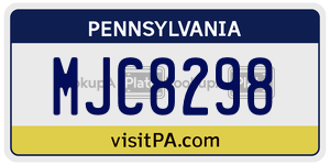 MJC8298  license plate in PA