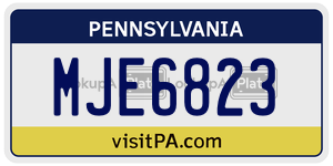 MJE6823  license plate in PA