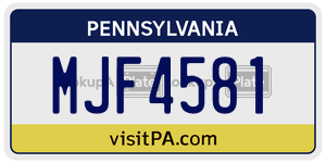 MJF4581  license plate in PA