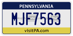 MJF7563  license plate in PA